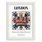 London, England – Travel Wall Decor, placed in minimal white frame