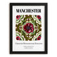 Manchester, England – Illustrated Travel Poster, in sleek black frame