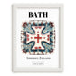 Bath, England – Travel Wall Decor, placed in minimal white frame
