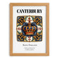 Canterbury, England – Travel Poster, set in oak frame