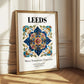 Leeds, England – Vintage Travel Poster, styled in a charming Paris street view