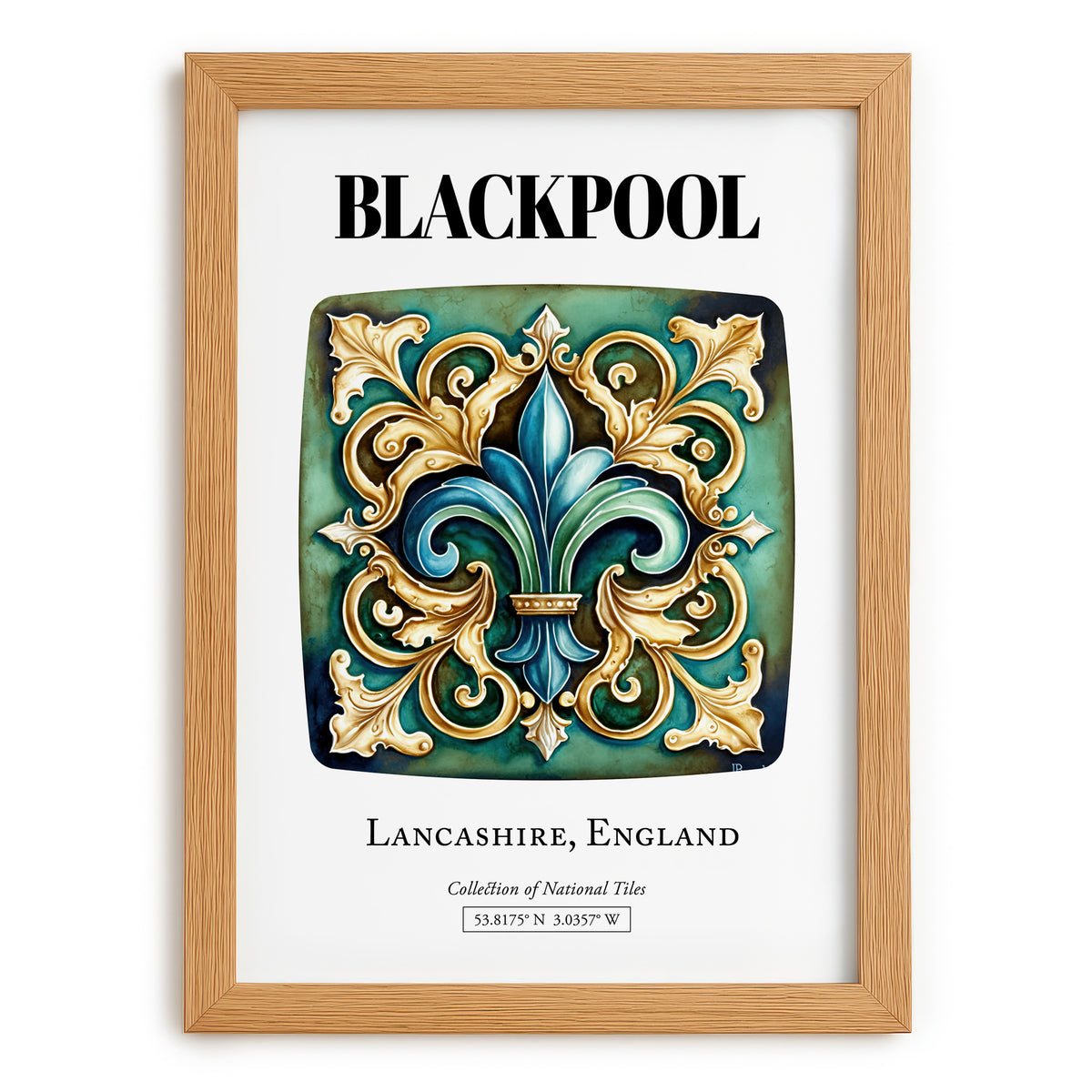 Blackpool, England – Global Wall Art, set in oak frame