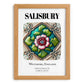 Salisbury, England – Travel Poster, set in oak frame