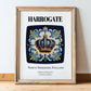 Harrogate, England – Travel Wall Decor, in wooden frame leaning on the floor