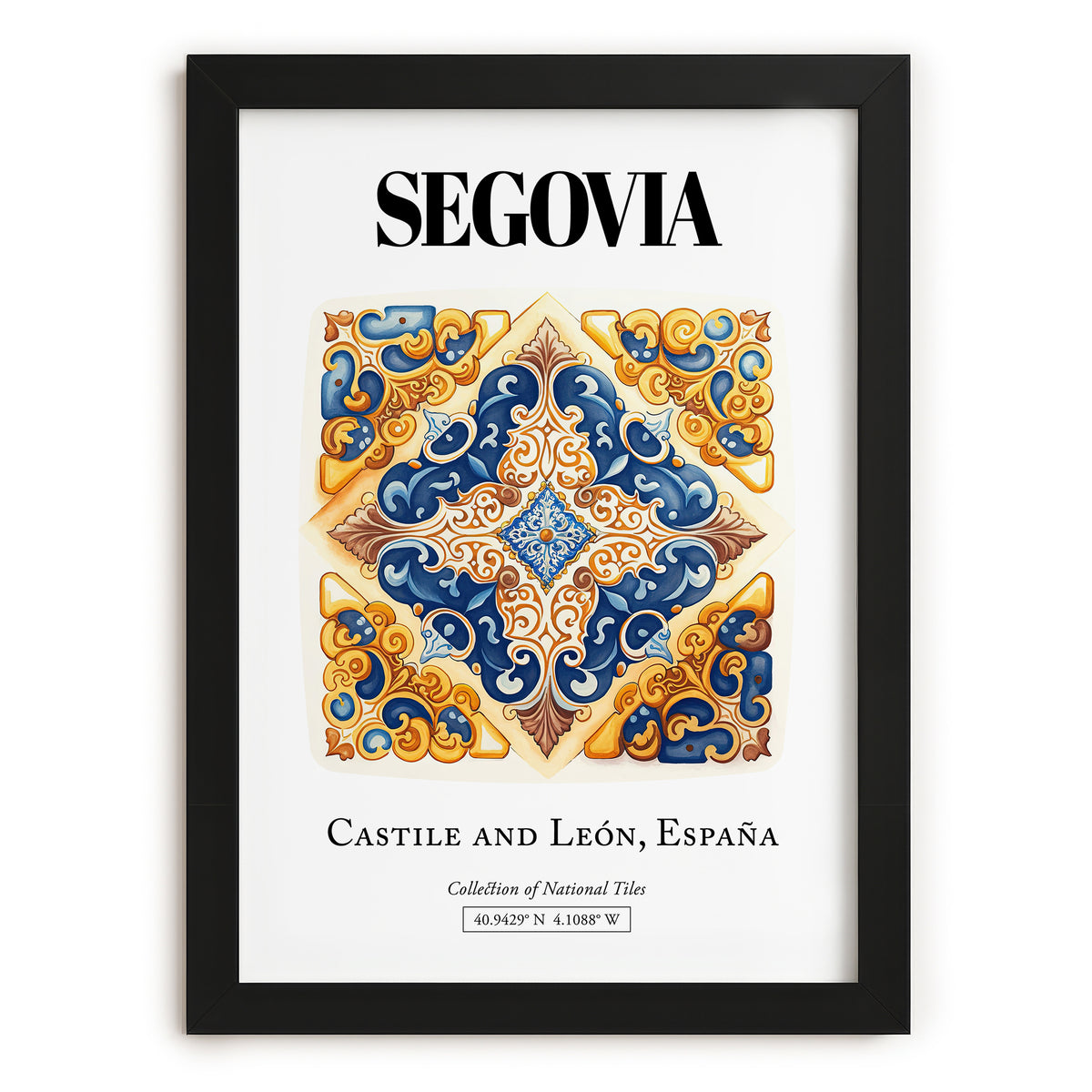 Segovia, Spain – Architectural Travel Art, in sleek black frame
