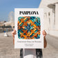 Pamplona, Spain – Away From Home Poster, no-text version framed in wood