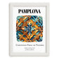 Pamplona, Spain – Away From Home Poster, placed in minimal white frame