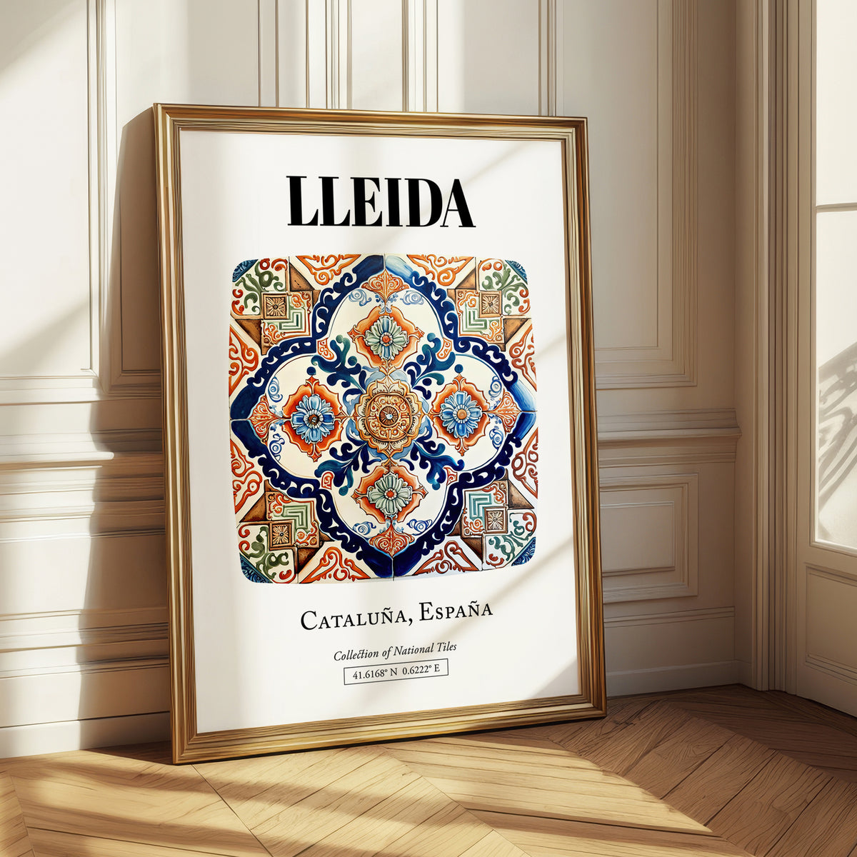 Lleida, Spain – Travel Destination Art, styled in a charming Paris street view
