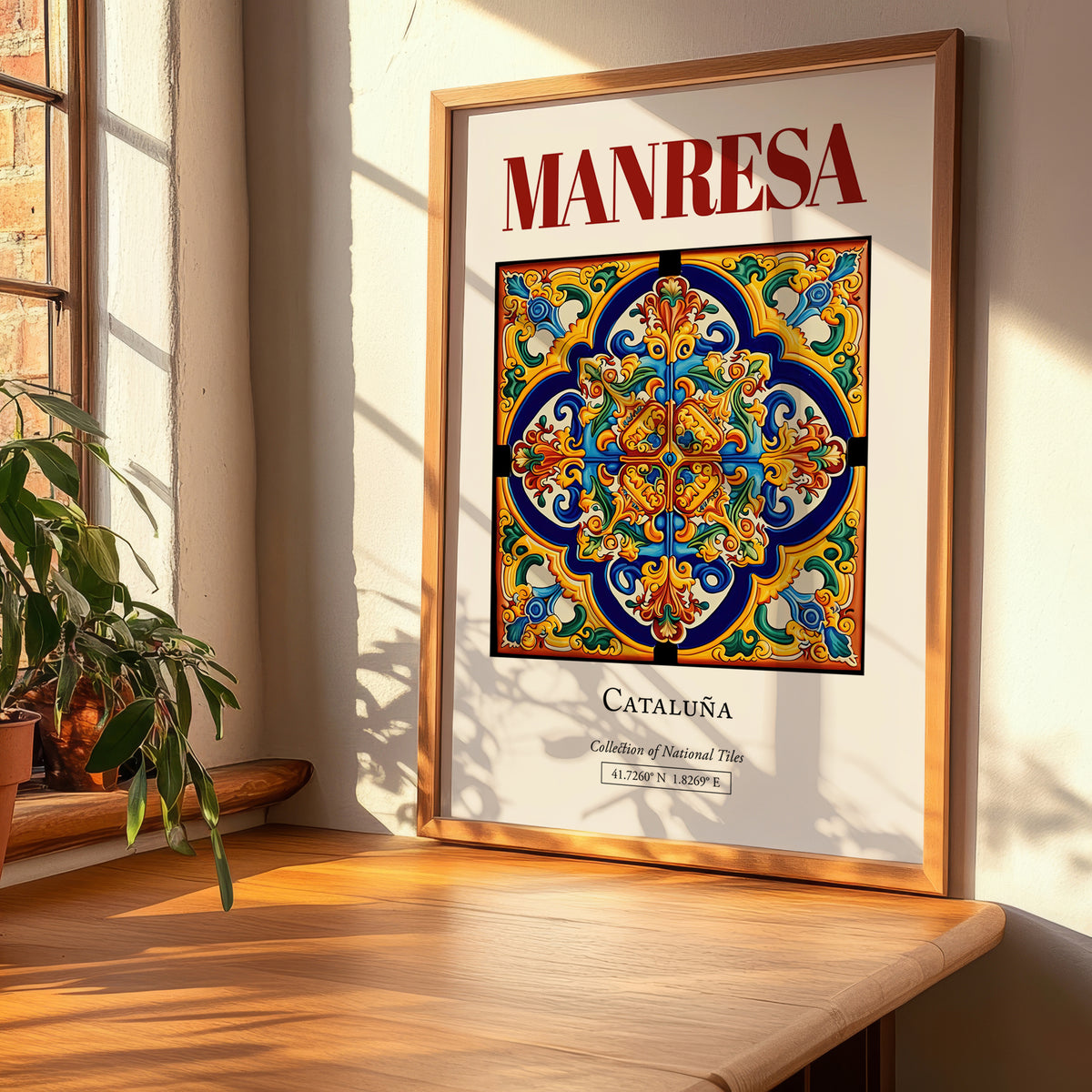 Manresa, Spain – Architectural Travel Art, clean layout with no caption