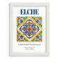 Elche, Spain – Travel Wall Art, placed in minimal white frame