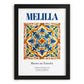 Melilla, Spain – Tourist Destination Poster, in sleek black frame