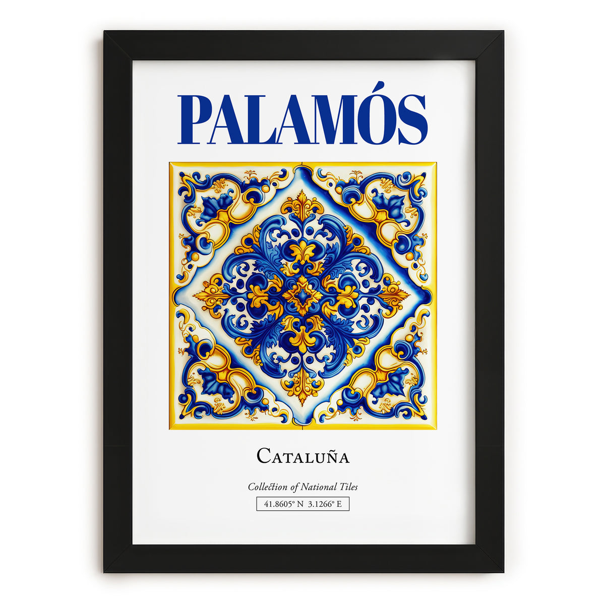 Palamós, Spain – Travel Wall Art, in sleek black frame
