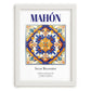 Mahón (Maó), Spain – Cityscape Wall Art, placed in minimal white frame