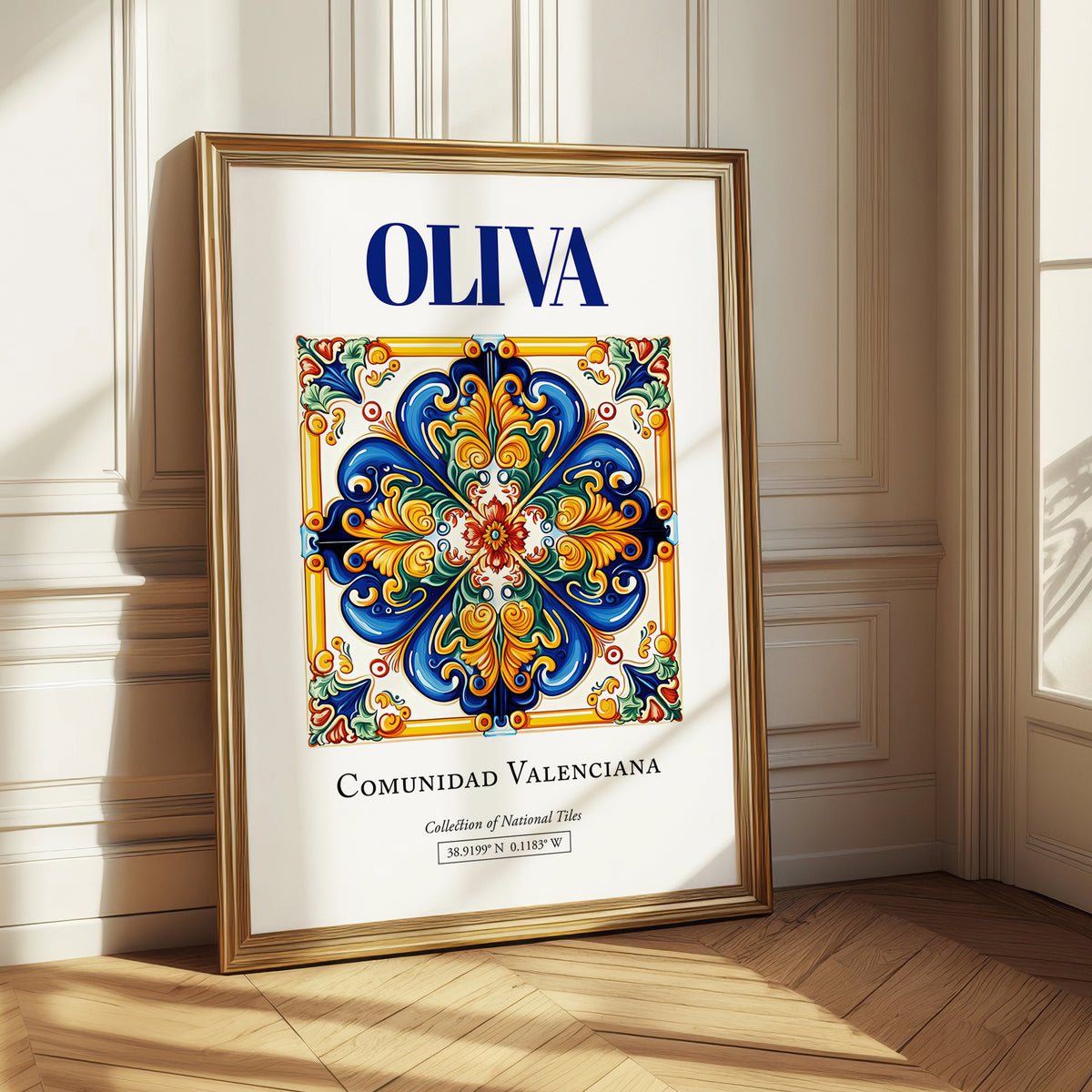Oliva, Spain – Travel Print, styled in a charming Paris street view