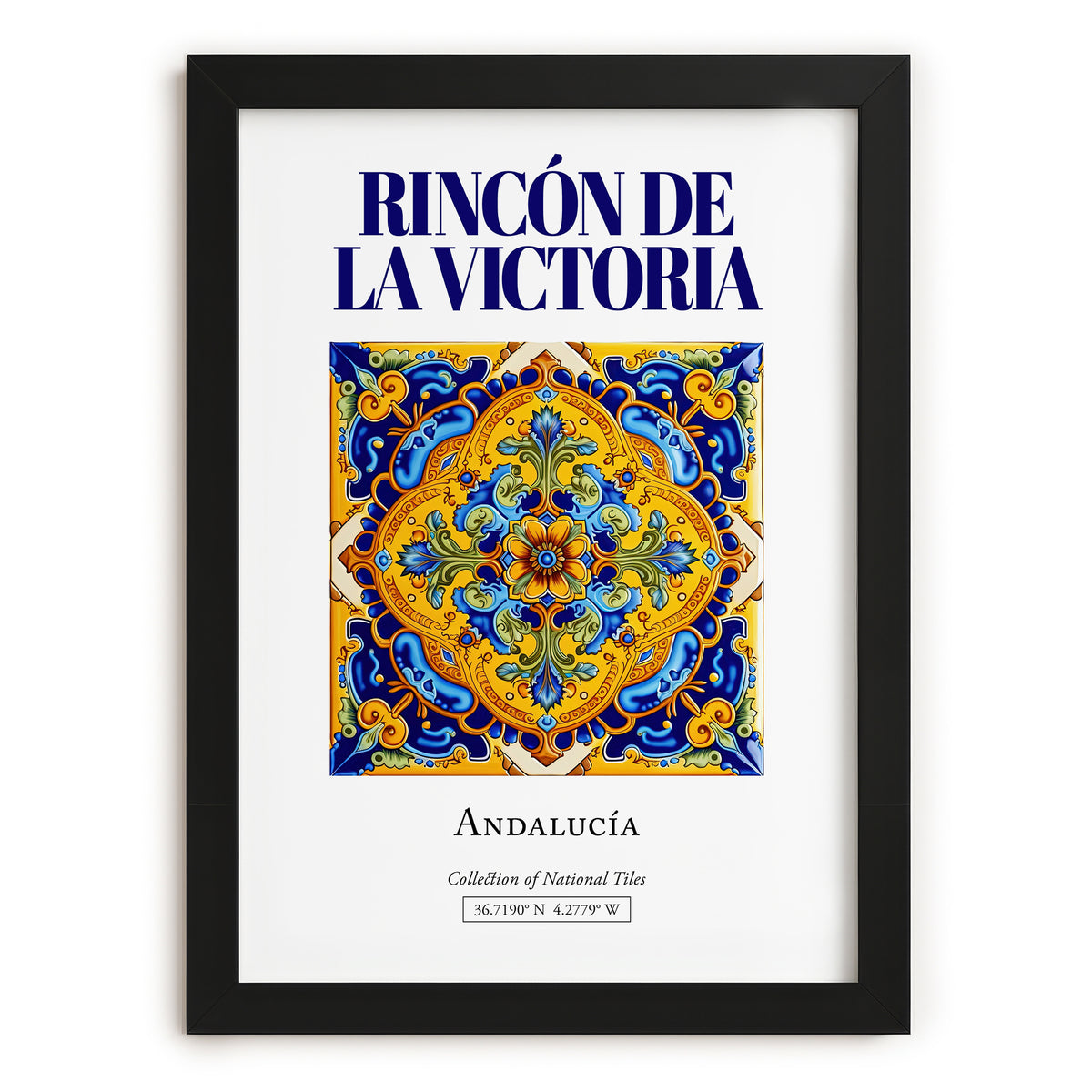 Rincón de la Victoria, Spain – Travel Poster, in sleek black frame