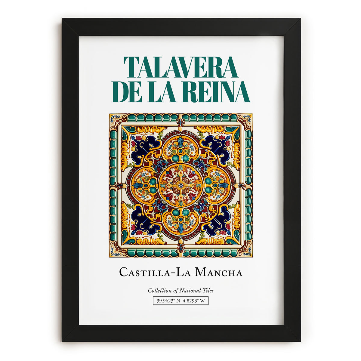 Talavera de la Reina, Spain – Historic Cities Art Print, in sleek black frame