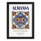 Almansa, Spain – Travel Poster, in sleek black frame