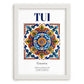 Tui, Spain – Historic Cities Art Print, placed in minimal white frame