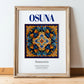 Osuna, Spain – Cityscape Wall Art, in wooden frame leaning on the floor