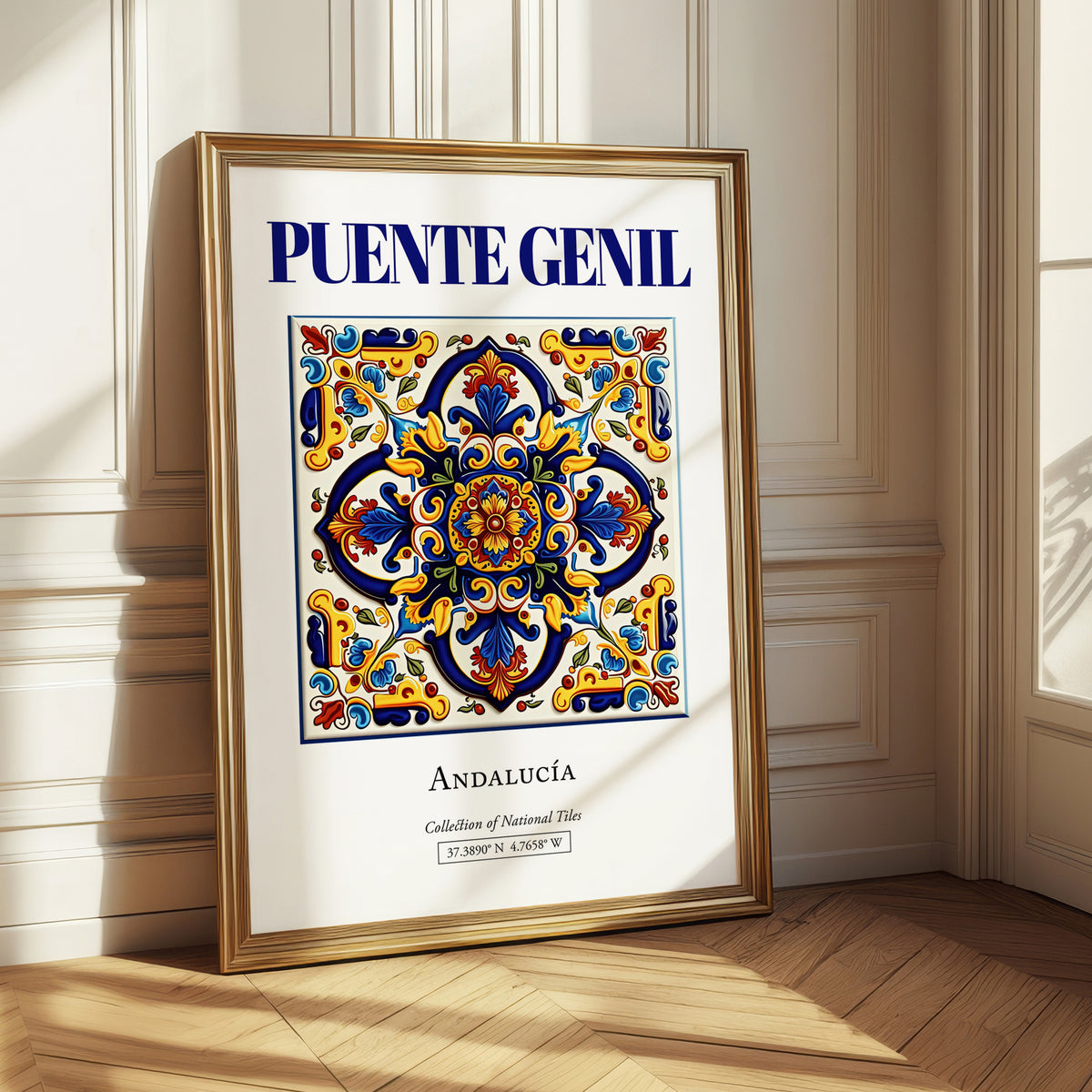 Puente Genil, Spain – Travel Poster, styled in a charming Paris street view