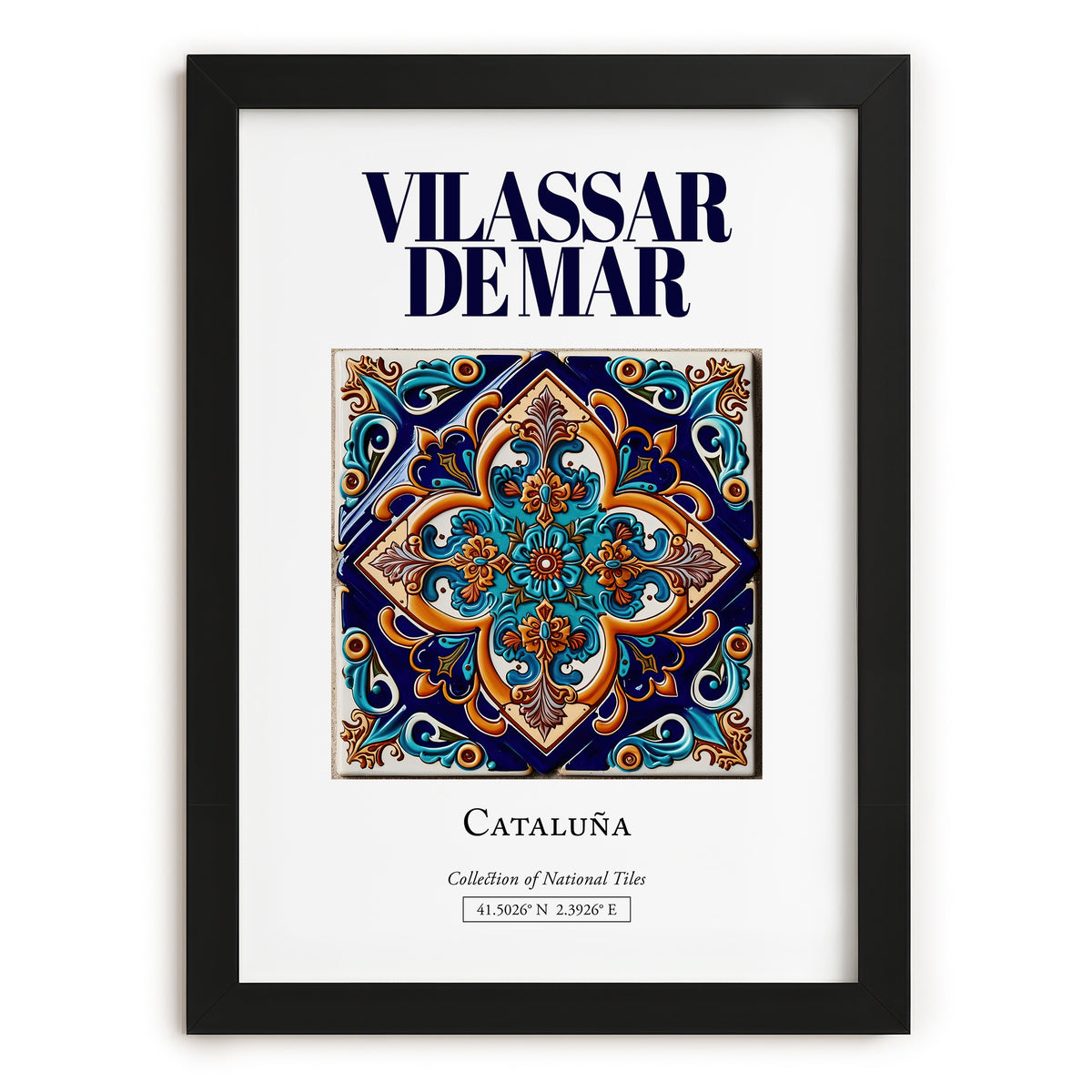 Vilassar de Mar, Spain – Dream Destination Decor, in sleek black frame