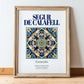 Segur de Calafell, Spain – Travel Print, in wooden frame leaning on the floor