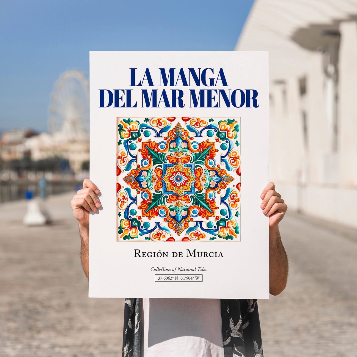 La Manga del Mar Menor, Spain – Travel Wall Decor, no-text version framed in wood