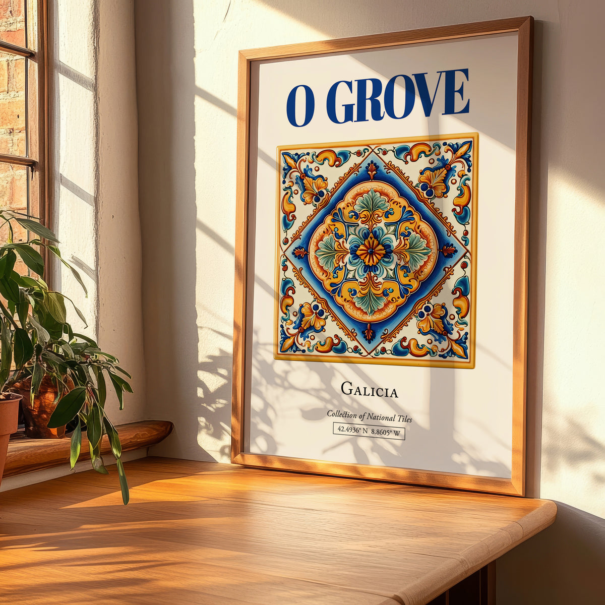 O Grove, Spain – Away From Home Poster, clean layout with no caption
