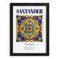 Santander, Spain – Minimalist Travel Print, in sleek black frame