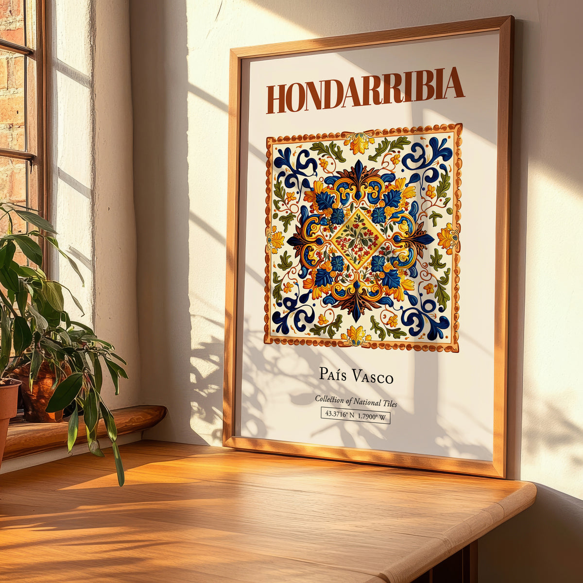 Hondarribia, Spain – Travel Poster, clean layout with no caption
