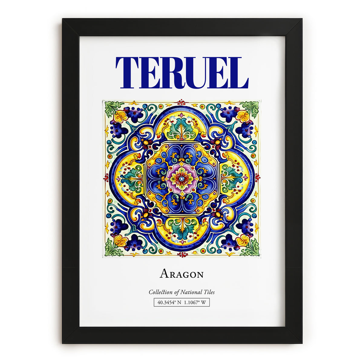 Teruel, Spain – Dream Destination Decor, in sleek black frame