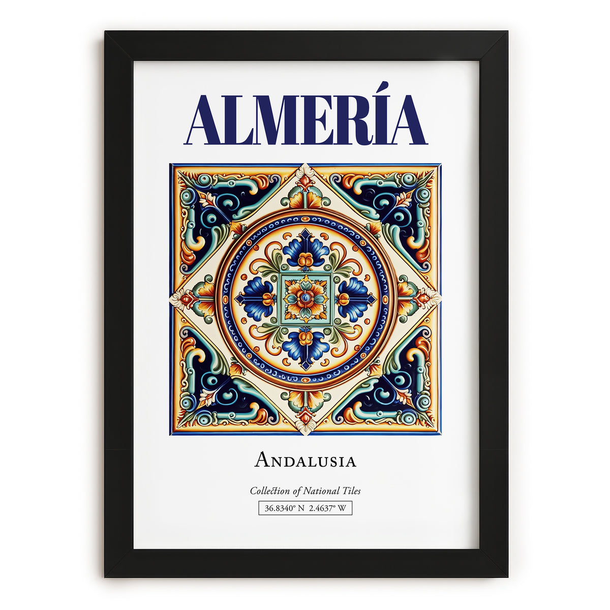 Almería, Spain – Travel Print, in sleek black frame