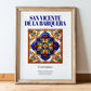 San Vicente de la Barquera, Spain – Travel Print, in wooden frame leaning on the floor