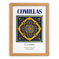 Comillas, Spain – Tourist Destination Poster, set in oak frame