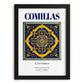 Comillas, Spain – Tourist Destination Poster, in sleek black frame