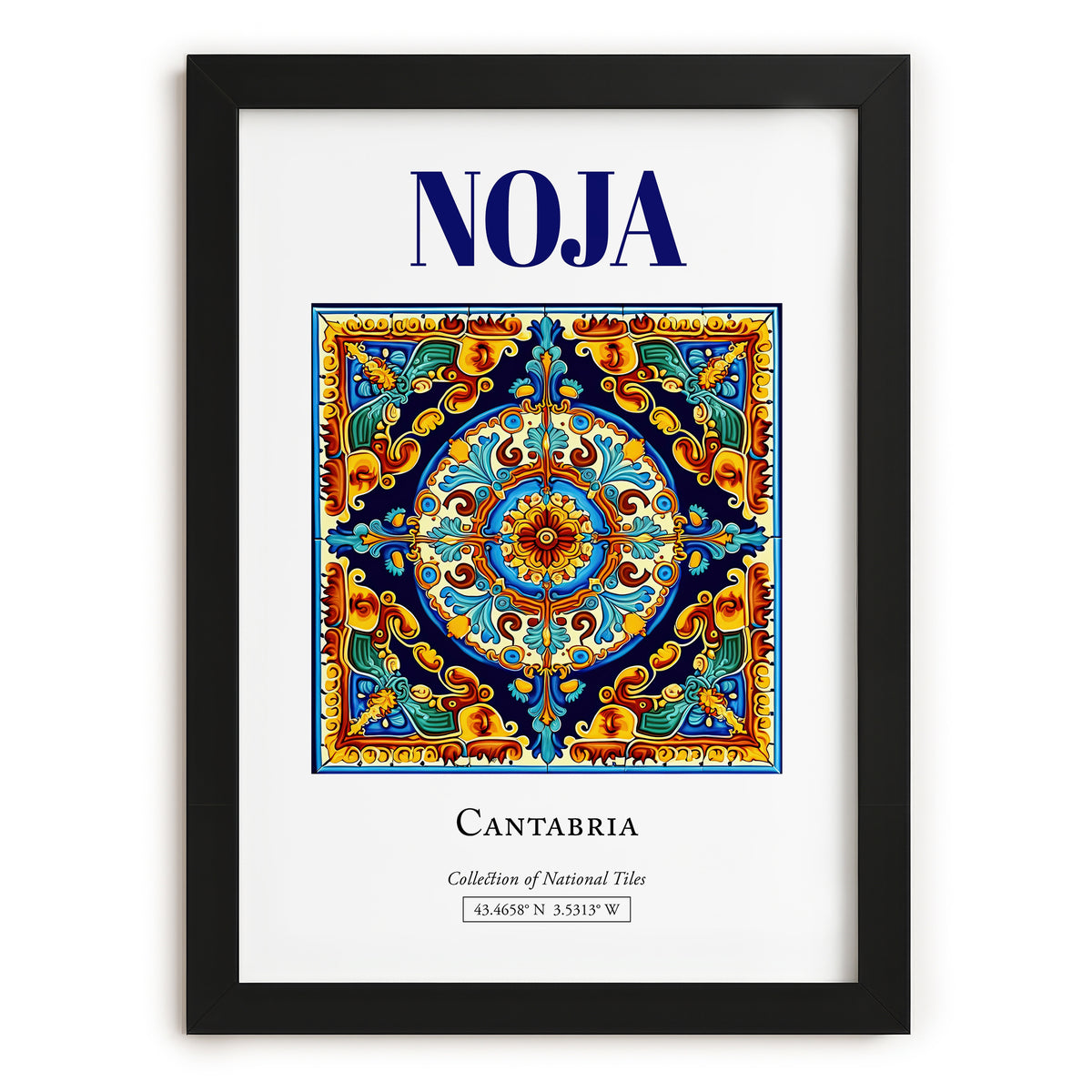 Noja, Spain – Travel Wall Art, in sleek black frame