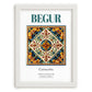Begur, Spain – Travel Poster, placed in minimal white frame
