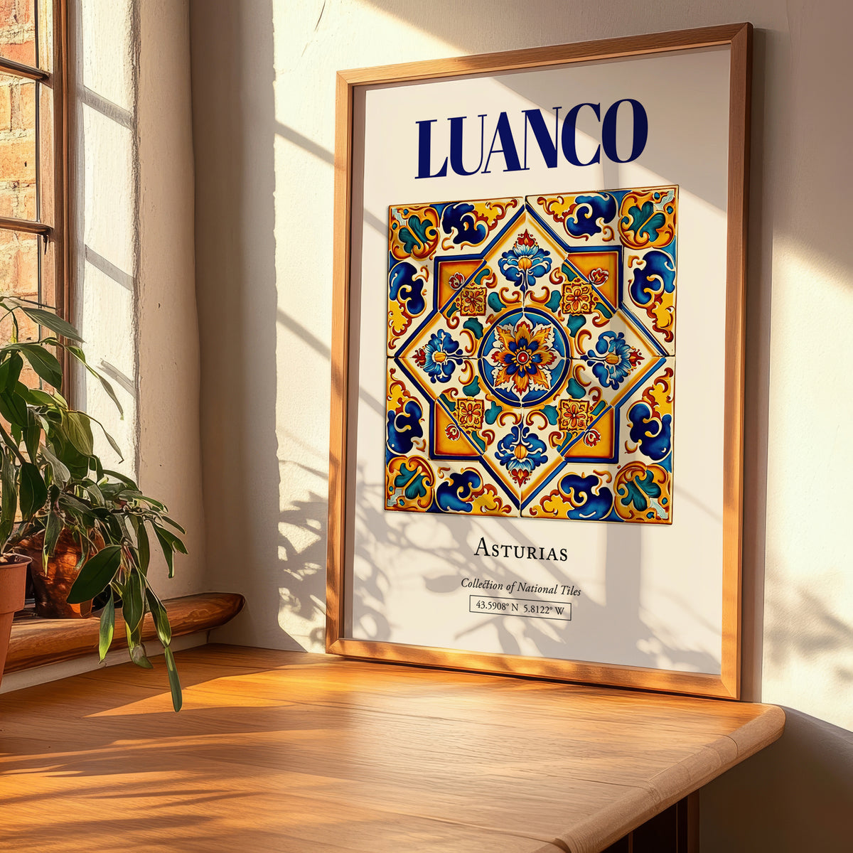 Luanco, Spain – Travel Poster, clean layout with no caption