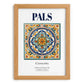 Pals, Spain – Travel Destination Art, set in oak frame