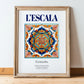 L'Escala, Spain – Travel Print, in wooden frame leaning on the floor