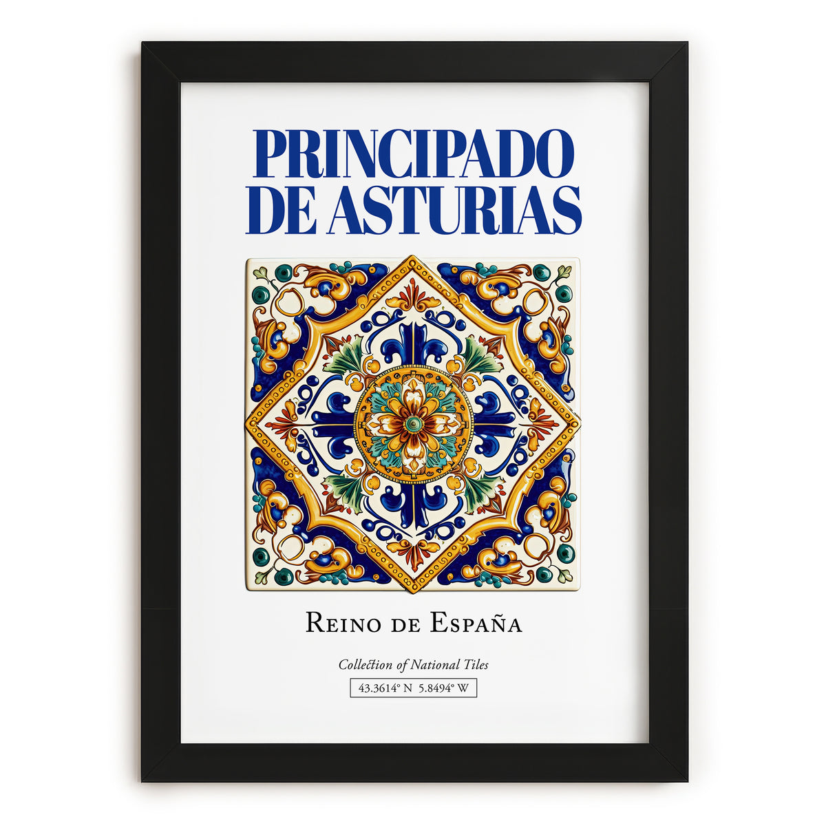 Principado de Asturias, Spain – Travel Poster, in sleek black frame