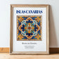 Islas Canarias, Spain – Travel Poster, in wooden frame leaning on the floor