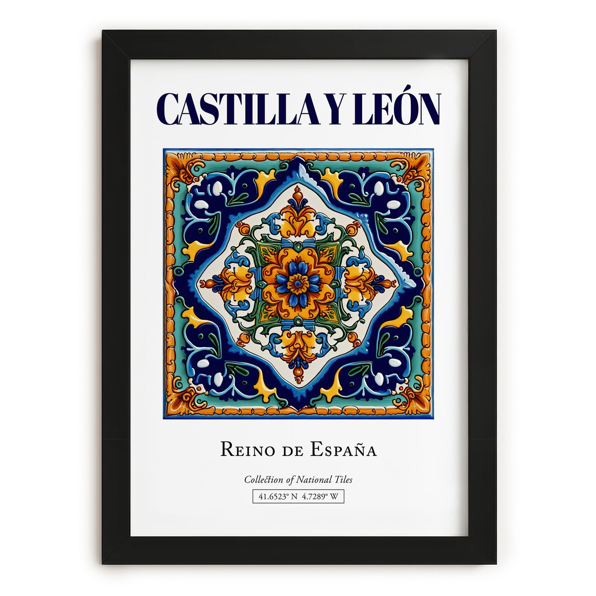 Castilla y León, Spain – Travel Wall Decor, in sleek black frame