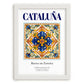 Cataluña, Spain – Travel Poster, placed in minimal white frame