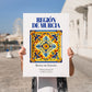 Región de Murcia, Spain – Travel Poster, no-text version framed in wood