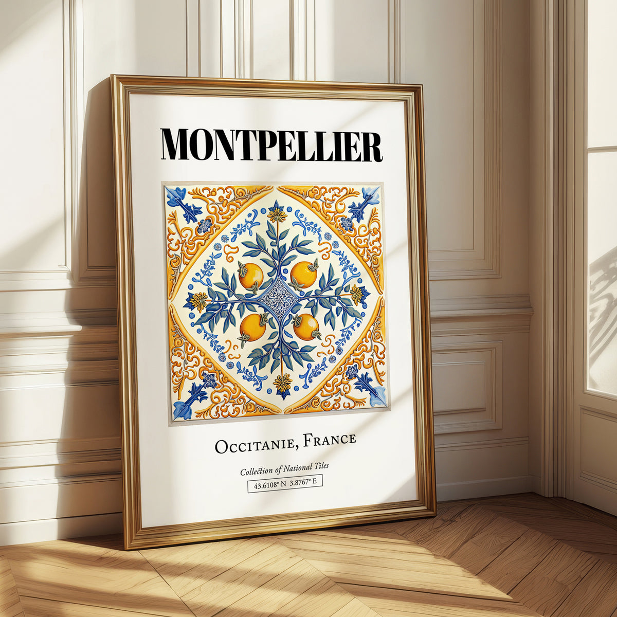 Montpellier, France – Architectural Travel Art, styled in a charming Paris street view
