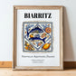 Biarritz, France – Travel Wall Decor, in wooden frame leaning on the floor