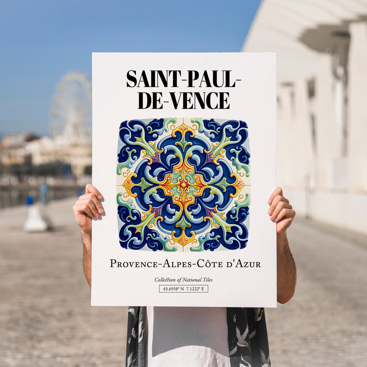 Saint-paul-de-vence, France – Travel Wall Decor, no-text version framed in wood