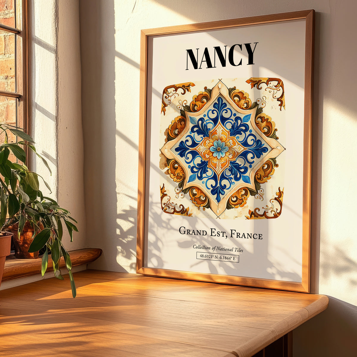 Nancy, France – Travel Poster, clean layout with no caption