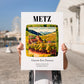 Metz, France – Travel Wall Art, no-text version framed in wood